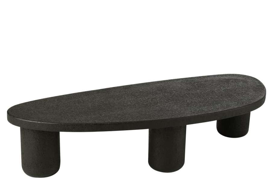 COFFEE TABLE OVAL MDF BLACK