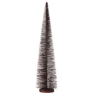 CHRISTMAS TREE DECO GLITTERS PLASTIC BURGUNDY LARGE