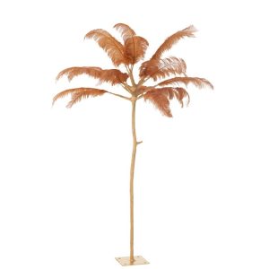 TREE FEATHERS STEEL GOLD/OCHRE LARGE
