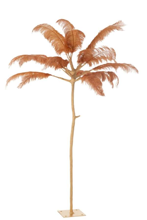 TREE FEATHERS STEEL GOLD/OCHRE LARGE