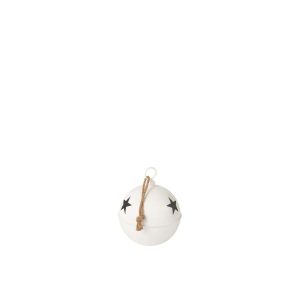CHRISTMAS BAUBLE MAT BALL IRON WHITE MEDIUM