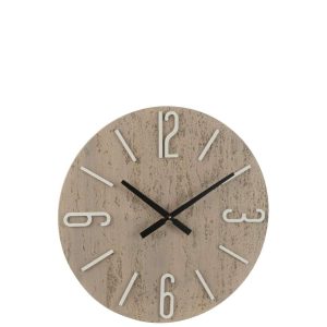 CLOCK POL MDF/STONE MIX