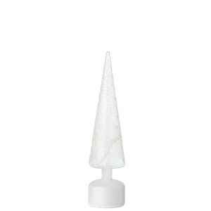 TREE LED TURNING GLASS WHITE/TRANSPARENT LARGE