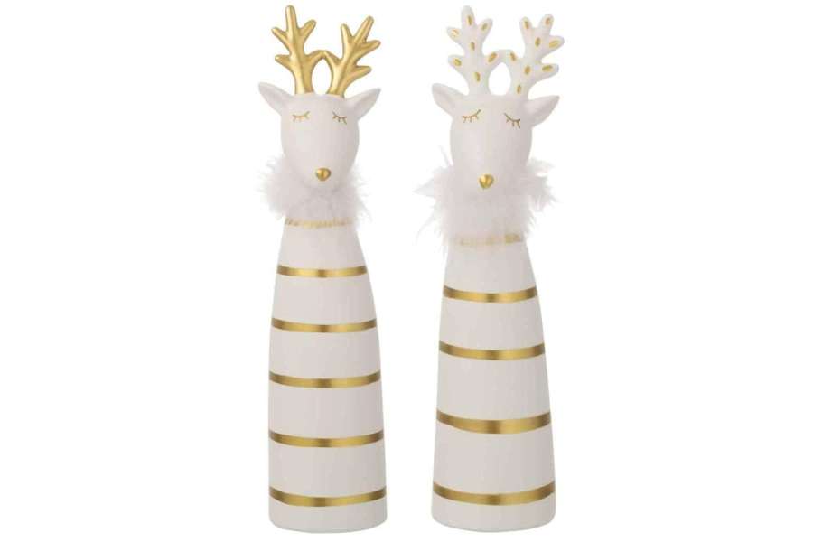 MOOSE CERAMIC STRIPES GOLD/WHITE LARGE ASS2