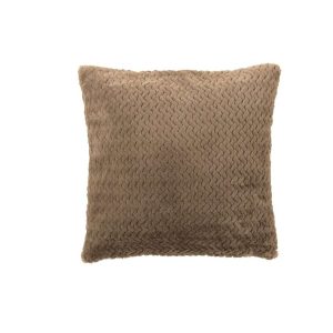 CUSHION POLYESTER DARK BROWN