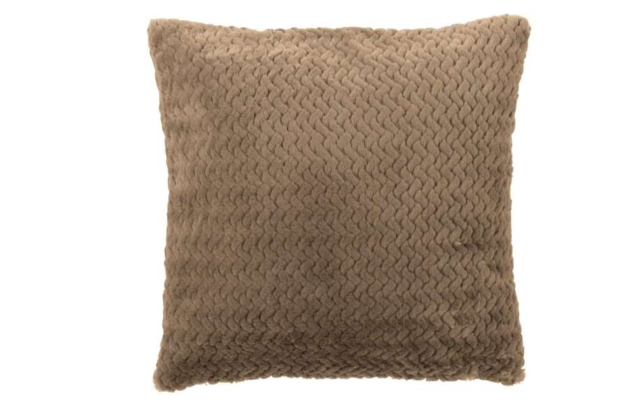 CUSHION POLYESTER DARK BROWN