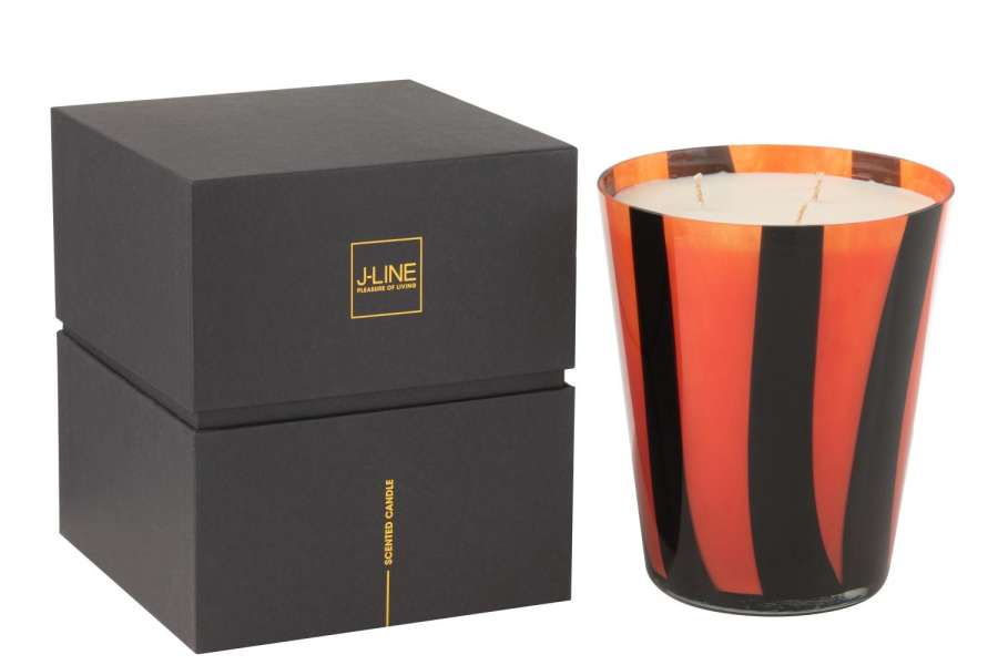 SCENTED CANDLE NOA LINES ORANGE LARGE-95 HOURS