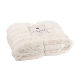 PLAID LARGE CORDUROY POLYESTER WHITE
