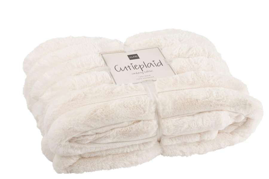 PLAID LARGE CORDUROY POLYESTER WHITE