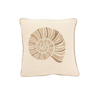 CUSHION SHELL COTTON CREAM/BEIGE