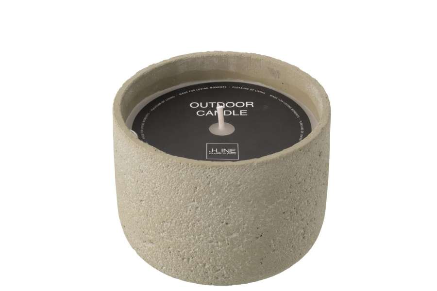 OUTDOOR CANDLE 47H ROUND PARAFFIN LIGHT GREEN LARGE