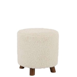 POUF SHEEP LEG POLYESTER WHITE