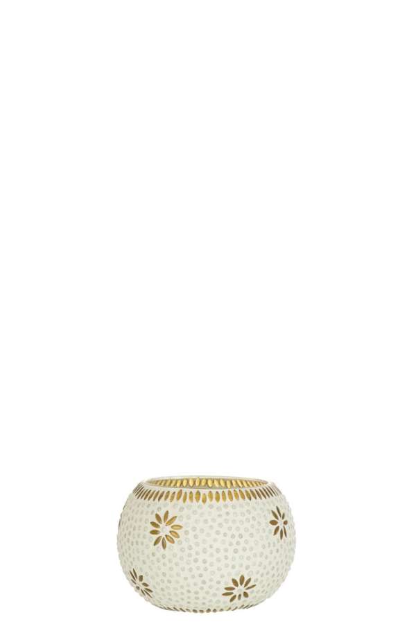 CANDLE HOLDER BRAM GLASS YELLOW LARGE