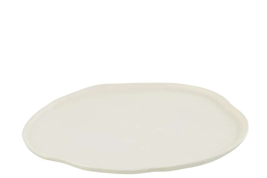 TRAY ROUND ALUMINIUM WHITE LARGE