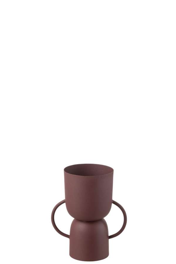VASE CUP IRON MAROON