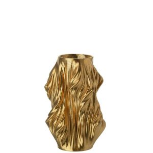 VASE 3D PRINTING IRREGULAR STONEWARE GOLD SMALL