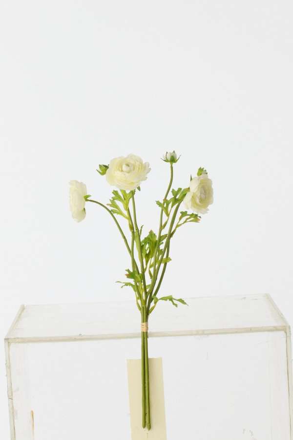 BUNDLE OF 3 RANUNCULUS TEXTILE WHITE LARGE