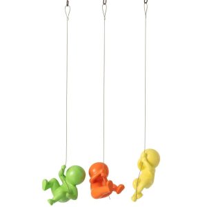 FIGURINE MARCEL HANGING RESIN MULTICOLORED ASSORTMENT OF 3