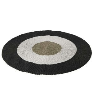 RUG POLYPROPYLENE WHITE/BLACK LARGE