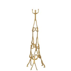 FIGURE TOWER ALUMINIUM GOLD COLORED