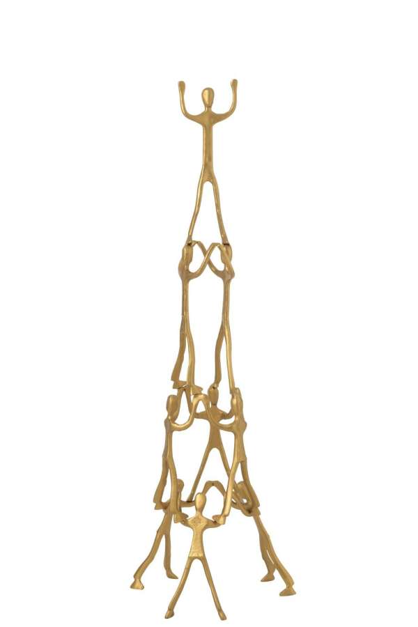 FIGURE TOWER ALUMINIUM GOLD COLORED