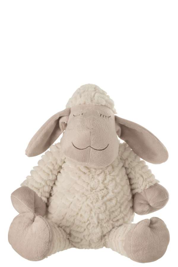 SHEEP PLUSH TEXTILE WHITE/BEIGE LARGE