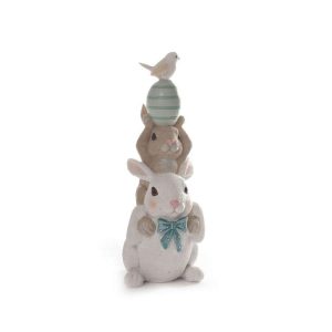 Figur Kanin X2 M/Egg 9X6X18Cm