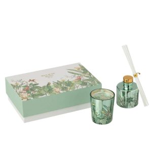 GIFT SET CANDLE+DIFFUSER WALK IN THE WOODS GREEN