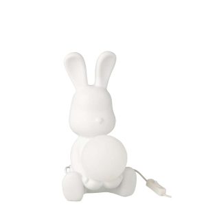 TABLE LAMP RABBIT POLYRESIN WHITE