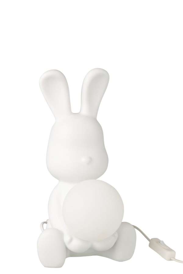 TABLE LAMP RABBIT POLYRESIN WHITE
