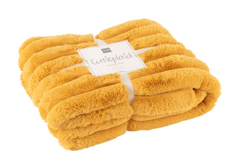 PLAID LARGE CORDUROY POLYESTER OCHRE