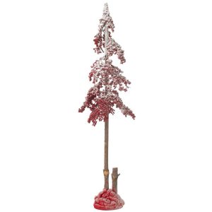 CHRISTMAS TREE DECO BIG BERRIES PLASTIC RED LARGE