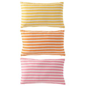 CUSHION OUTDOOR RECTANGLE STRIPED POLYESTER MULTICOLORED ASSORTMENT OF 3