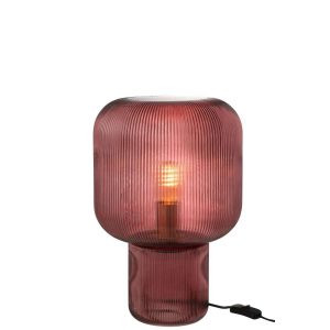 TABLE LAMP GLASS RED