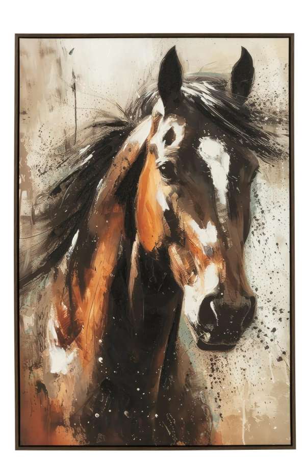 PAINTING RECTANGLE HORSE PS MULTICOLORED