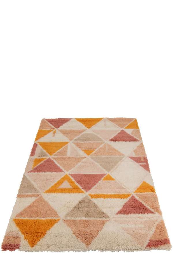 RUG GEOMETRIC WOOL MULTICOLORED
