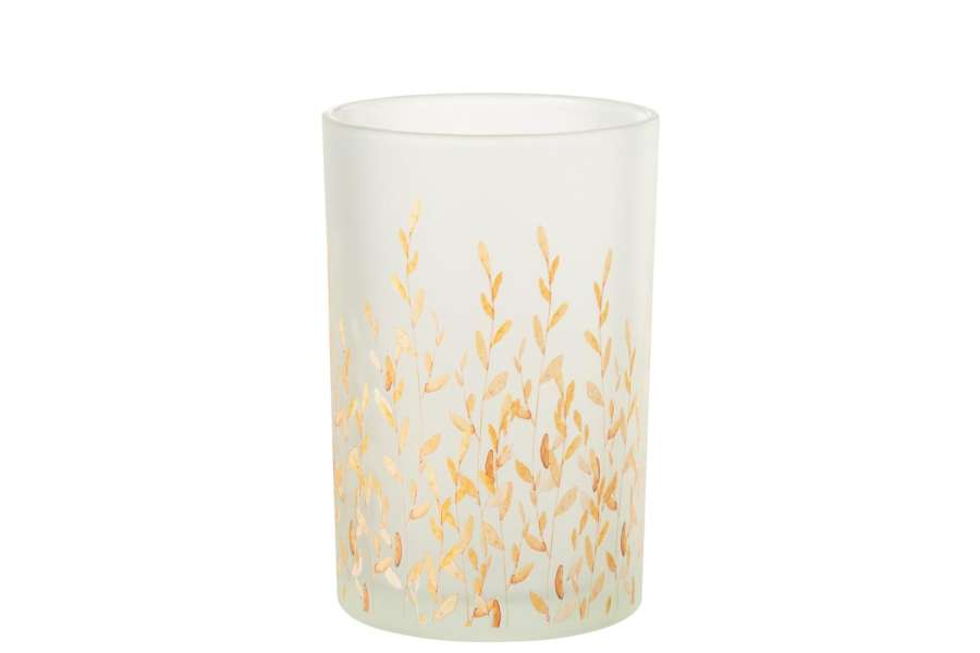 HURRICANE HOLDER SALLY GLASS ORANGE/TRANSPARENT LARGE