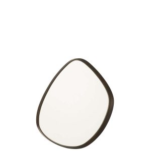 HANGING MIRROR ABSTRACT MIRROR/MDF DARK BROWN SMALL