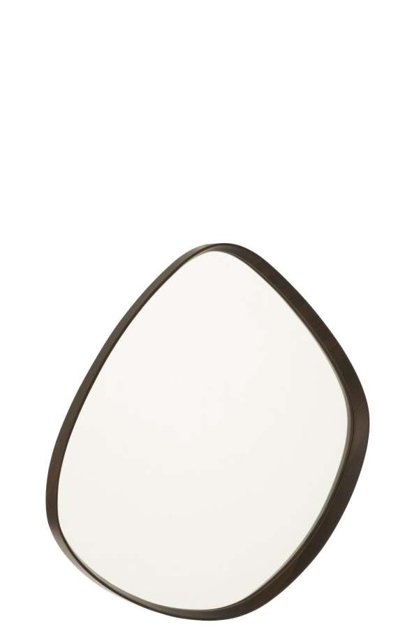 HANGING MIRROR ABSTRACT MIRROR/MDF DARK BROWN SMALL