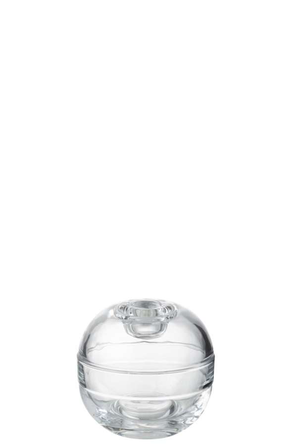 JAR CANDLE HOLDER GLASS TRANSPARENT