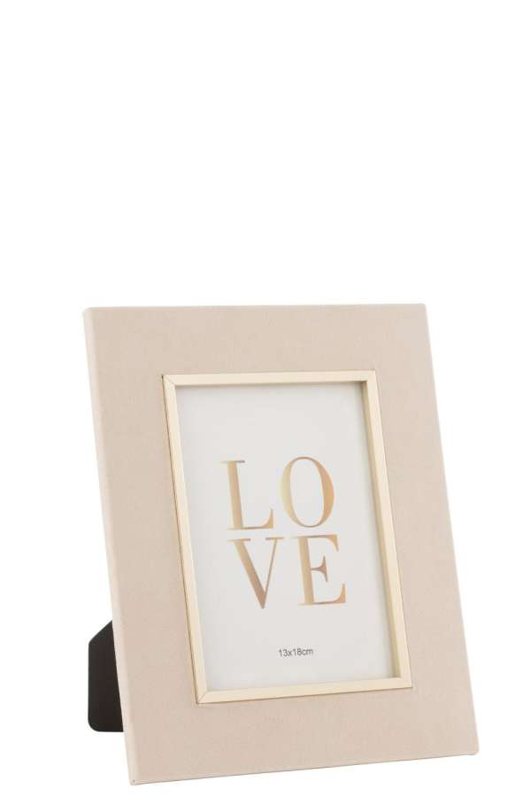PHOTO FRAME DITA VELVET BEIGE MEDIUM