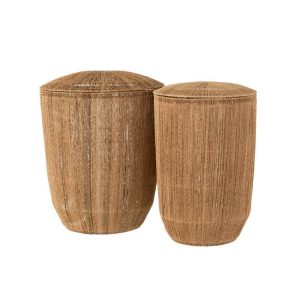 SET 2 BASKETS DANTYA LONG JUTE NATURAL