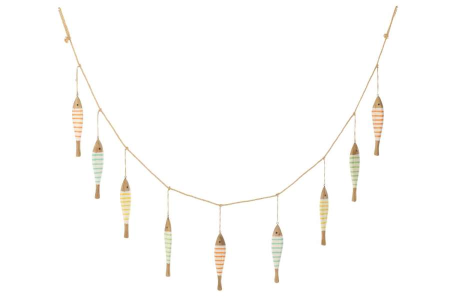 GARLAND FISH PAULOWNIA WOOD MULTI