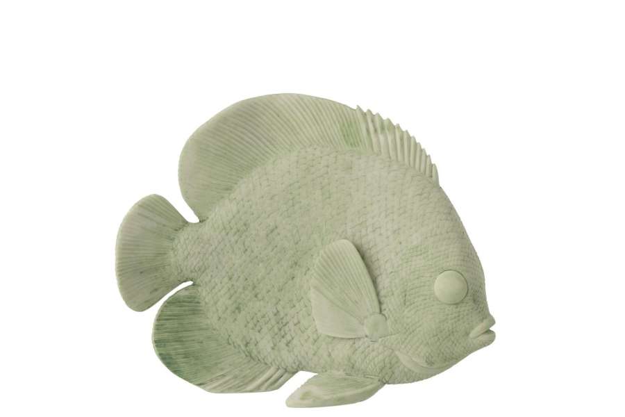 FISH POLYRESIN MINT GREEN LARGE