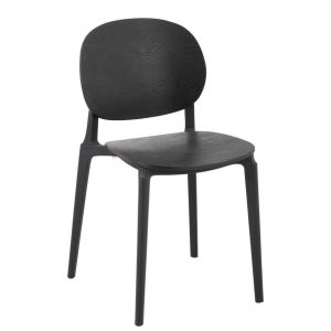 CHAIR BASIC POLYESTER/FINEER BLACK