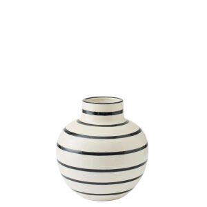 VASE CERAMIC BLACK/WHITE
