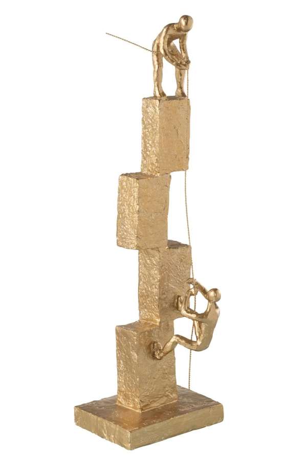 FIGURES CLIMBING MODERN RESIN GOLD