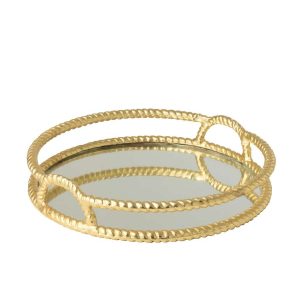 TRAY ALUMINIUM GOLD COLORED