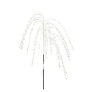 DECORATIVE BRANCH LEAVES EVA WHITE