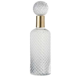 BOTTLE+STOP DECO RELIEF GLASS TRANSPARENT LARGE